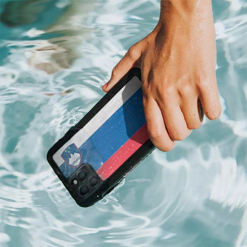 Slovenia Flag Distressed iPhone 11 Pro Waterproof Case